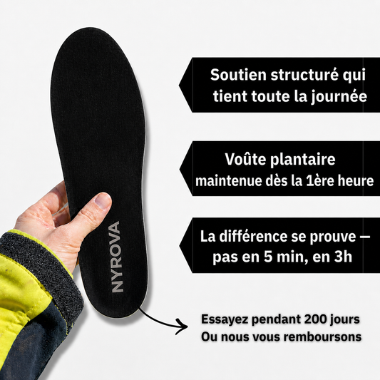 NYROVA™ — La semelle pour tenir jusqu'au bout du shift